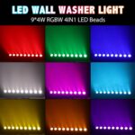 LED Stage Light Bar,50W LED 4in1 RGBW DJ Lights Bar with Remote Control Sound Activated DMX Stage Lighting Uplights for Church Events Wedding Disco Party Stage DJ Lighting 2Pack - Image 3
