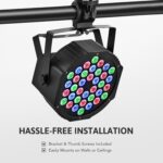 CO-Z 36 LED Stage Lights, RGB Par Lights with Remote Control, DMX Controller Compatible, DJ Lights Stage Lighting Indoor for Party Event Wedding Holiday Bar Club, 4 Pack - Image 7