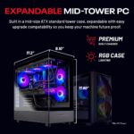 Skytech Gaming Azure 3 Desktop PC, Ryzen 7 7700X 4.5 GHz (5.4GHz), NVIDIA RTX 5070 12GB, 1TB Gen4 NVMe SSD, 32GB DDR5 RAM 6000 RGB, 850W Gold PSU, 360mm ARGB AIO, Wi-Fi, Win 11 - Image 8