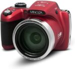Minolta Pro Shot 16MP HD Digital Camera – 53x Optical Zoom, 1080p Full HD Video, Optical Stabilization, 3-inch LCD, Panorama, HDR, Face Detection, Smart Modes, 16GB Card (Red) - Image 4