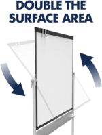 Quartet Easel, Magnetic, 6' x 4', Reversible, Whiteboard/Flipchart, Prestige 2 Mobile Presentation, Graphite Frame (ECM64P2) - Image 6