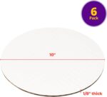 DecoPac Round Cake Board, Waxed Greaseproof finish, Sturdy Corrugated Cake Board, Pack of 6, White - 10 Inch - Image 4