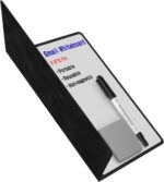Portable Small White Board Dry Erase Board, Reusable 9.5 * 6.6in Notebook Memo, Office Home Supplies Desk Accessories MH760 (Black) - Image 2