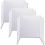 3 pcs Small White Tri-Fold Display Boards, 21 x 14 Inches Corrugated Trifold Poster Boards for School Projects, Science Fairs, Business Presentations and Exhibitions - Image 2