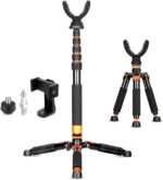 Aluminum Hunting Monopod - 21"-67" Shooting Tripod Stand with 360 Rotating V Yoke Head for Rifle, Outdoors - Image 2