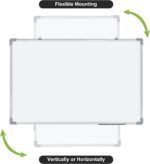 Tinlade 3 Pack Dry Erase Boards, Magnetic Dry Erase White Board Bulk Silver Aluminum Framed Whiteboard Message Presentation Wall Mounted for School Office and Home(36 x 24 Inch) - Image 6