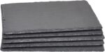 Juvale Set of 6 Black Slate Charcuterie Boards with Chalk, Individual Stone Plates for Cheese, Meat, Appetizers (8 x 11.8 In) - Image 9