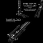 YC Onion Pineta Pro Carbon Fiber Monopod with FH60 Fluid Head and Pedal Base, Light Stand Lightweight Travel Monopod with Quick Release Plate for Sony Canon Nikon DSLR Cameras, Gimbal and etc - Image 9