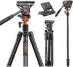 Fluid Head Tripod, COMAN Video Camera Tripod Monopod Aluminium Alloy 70.8 inch Detachable and Quick Release Plate for DJI Canon Nikon Sony DSLR Camera Black Max Load 17.6lb - Image 2