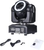 Moving Head Lights 60W LED Stage Lights RGBW Beam Halo Cycle Strip DJ Lighting, DMX 512 Sound Activation for Event Parties Wedding Church Live Band Show - Image 8