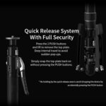 YC Onion Pineta Pro Carbon Fiber Monopod with FH60 Fluid Head and Pedal Base, Light Stand Lightweight Travel Monopod with Quick Release Plate for Sony Canon Nikon DSLR Cameras, Gimbal and etc - Image 8