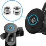 Threaded Tripod Screw Adapter Double Head Stud Standard Mounting Thread Converter 1/4" Male to 3/8" Female Adapter Set for Camera Cage Mount Light Stand Monopod Shoulder Rig Tripod,Camera Monitor - Image 7