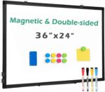 Double Sided Magnetic White Board，36"x24" Dry Erase Whiteboard for Wall with Black Aluminum Frame Presentation Board for School, Office and Home - Image 2