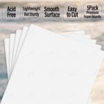Golden State Art, Acid Free 5 Pack 18x24 White Foam Boards Foam Core Poster Board, 1/8'' Thick Polystyrene Foam Sheet for Projects, Mounting, Crafts, Art and Presentations - Image 5