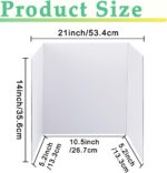 3 pcs Small White Tri-Fold Display Boards, 21 x 14 Inches Corrugated Trifold Poster Boards for School Projects, Science Fairs, Business Presentations and Exhibitions - Image 3