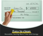 Giant Check for Presentations, 36 x 16 Dry Erase Big Blank Check, Fake Check, Oversized Checks for Fundraisers, Prizes, Awards,Retirement, Charity & Donation Events - Image 6
