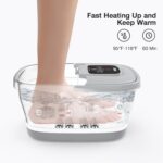 HOSPAN Collapsible Foot Spa with Heat, Bubble, Red Light, and Temperature Control, Foot Bath Massager with 8 Shiatsu Massage Rollers, Pedicure Foot Spa for Relaxation and Stress Relief - Image 4