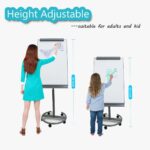 A AIRLLEN Magnetic Whiteboard Easel with Flipchart & Paper Pad – 26x40 Mobile Dry Erase Board on Wheels, Adjustable Height & Tilt for Office or Classroom - Image 4