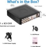 1080P 8CH Surveillance DVR Recorder H.265+ Standalone 4-in-1 CCTV Digital Video Recorder DVR for Security Camera Home Surveillance System, Mobile APP & PC Remote (No Hard Drive) - Image 10