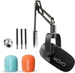 Movo Podcast Microphone Kit with CastMic Dynamic XLR Microphone with Boom Arm for Recording Vocals, PC, Gaming, Streaming, YouTube, and Musicians - Studio Cardioid Podcast Mic for Content Creators - Image 2