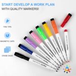 Dry Erase White Board, Cazeyoo Magnetic Desktop Whiteboard 16 x 12inch with Stand, 10 Markers, 4 Magnets and 1 Eraser, Portable Double-Sided White Board for Kids Drawing, Office, Home, School - Image 6