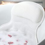 Bath Pillow Bathtub Pillow, Luxury Bath Pillows for Tub Neck and Back Support, Bath Tub Pillow Headrest with Soft 4D Mesh Fabric and Non-Slip Suction Cups, Relaxing Bath Accessories Spa Gifts - Image 2