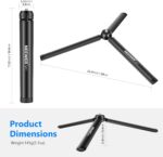 NEEWER Mini Metal Tripod, Table Stand, Desktop Compact Tripod Compatible with Crane M2, Smooth Q2, Gimbal Grip Stabilizer and All Cameras - Image 3