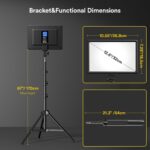 RALENO 13" LED Video Light, 2-Pack Bi Color Photography Lighting Kit with 75" Stand & Phone Clip, CRI 95+ Studio Lights with 8000mAh Built-in Battery for TikTok/YouTube/Live Streaming/Videography - Image 9