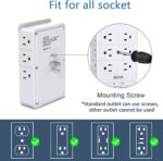 Multi Plug Outlet Surge Protector Nikleb, 12 Electrical Outlets Extender with 4 USB Charging Ports Total 4.8A, Wall Plug Expander 3 Prong for Room, Office, Gaming, Cord Organizer Accessories - Image 5