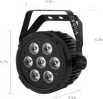 LED Par Stage Light - RGBWA 70W 7LED Stage Par Light Sound Activated Auto Play by Remote & DMX Control Uplighting for Events Birthday Wedding Party Church Music Live Show Concert DJ Lighting - Image 6