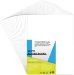18 Pcs Poster Board 22" x 28" White Poster Paper Bulk, ROOKEA 250 GSM Vision Board for School Arts Craft Projects Presentations Drawing Scrapbooking Blank Graphic Display Office Supplies - Image 2