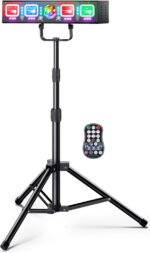 DJ Light with Stand, Pro 6 in 1 DMX & Sound Activated Laser Show Machine with Disco Ball Lights, RGBW & UV Strobe Party Lights with Dj Light Stand for Home Party Gig Bar Stage Lighting - Image 9