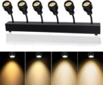 Pinspot Light Bar,6PC LED Pinspot Stage Lights Disco Ball Manual Zoom(15-60 Degree) 3200K Dimmable Warm White DMX Sound Activated Lights for Party Activities Live Show Concert Church Wedding - Image 2