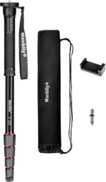 Manbily 65-Inch Camera Monopod, 5 Sections Aluminum Travel Monopod for Canon Nikon Sony DSLR Cameras Video Camcorder, Compact Portable Lightweight（E-222） (Red) - Image 2