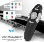 QUI Presentation Clicker Wireless Presenter Remote Clicker for PowerPoint Presentation Remote, PowerPoint Slide Advancer for Mac/Windows/Linux, Google Slide/PPT/Keynote - Image 3