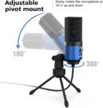 FIFINE USB Computer Microphone for Recording YouTube Video Voice Over Vocals for Mac & PC, Condenser Mic with Gain Control for Home Studio, Plug & Play - K669L - Image 4
