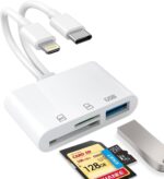 SD Card Reader for iPhone, iPad, USB C and Lightning Dual Port SD Card Adapter, Memory Card Reader for Camera Adapter, Support SD, Micro SD, USB 3.0, No App Driver Required - Image 2