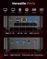 ACEMAGICIAN Mini PC Gaming, AMD Ryzen 5 7430U (Equivalent to 5850U, 6C/12T, Up to 4.3Ghz), 16GB DDR4 512GB SSD Mini Computers Micro Desktop PC 4K Triple Display WiFi6 BT5.2 for Gaming Office Home - Image 5