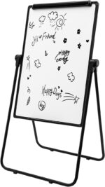 Double Sided Magnetic Whiteboard with Stand, 36"x24" Portable Flipchart Easel Stand Foldable Dry Erase Board, Height Adjustable 360° Rotating for Home Office, Classroom Teaching, Presentations - Image 2