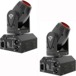 SHEHDS Moving Head Mini LED 10W RGBW 4in1 Beam/Strobe Stage Lights - Professional 11/13 DMX Channels Sound Activated DJ Lights for Disco Club Party Dance Wedding Bar - 2 Pack - Image 2