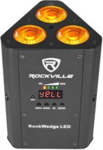 Rockville RockWedge LED 54W RGBWA+UV Battery Powered Par Light, Wireless DMX, Rechargeable, Compact Design, for DJs and Events - Image 7