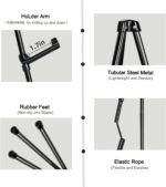 6 Packs Easel Stand for Display Easels for Signs Black Easel Floor Tripod Standing Poster Easel, Lightweight Metal Portable Welcome Board Stand, Base 63" Max, Supports 5 pounds - Image 5
