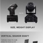 SHEHDS Moving Head Mini LED 10W RGBW 4in1 Beam/Strobe Stage Lights - Professional 11/13 DMX Channels Sound Activated DJ Lights for Disco Club Party Dance Wedding Bar - 2 Pack - Image 6