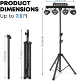 DJ Lights Package with Stand 7.5Ft, DJ Light for Parties Sound Activated, DMX & Remote Control Portable Gig Bar Lights LED Stage Lighting System for Band, Booth, Wedding, Events, Shows - Image 4