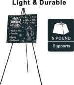 6 Packs Easel Stand for Display Easels for Signs Black Easel Floor Tripod Standing Poster Easel, Lightweight Metal Portable Welcome Board Stand, Base 63" Max, Supports 5 pounds - Image 8