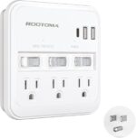 USB C Multi Plug Outlet Surge Protector with Individual Switch, USB Wall Charger Multiport, 3 AC Outlet Splitter, Wall Outlet Extender with USB C Power Strip,USB Outlet Plug Adapter for Home,Office - Image 2