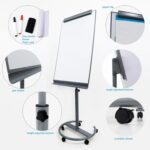 A AIRLLEN Magnetic Whiteboard Easel with Flipchart & Paper Pad – 26x40 Mobile Dry Erase Board on Wheels, Adjustable Height & Tilt for Office or Classroom - Image 5