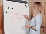 A AIRLLEN Magnetic Whiteboard Easel with Flipchart & Paper Pad – 26x40 Mobile Dry Erase Board on Wheels, Adjustable Height & Tilt for Office or Classroom - Image 3