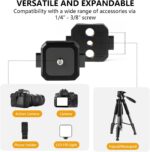 Quick Release Plate, Tripod Mount Adapter, Camera Quick Release Mount Adapter with 1/4'' Screw for Camera Tripod, Monopod, Slider - Image 6