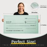 Giant Check for Presentations, 36 x 16 Dry Erase Big Blank Check, Fake Check, Oversized Checks for Fundraisers, Prizes, Awards,Retirement, Charity & Donation Events - Image 3